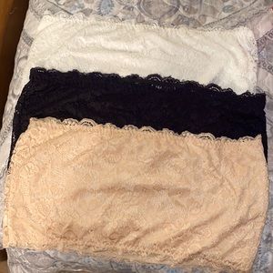 3 Strapless Bandeaus